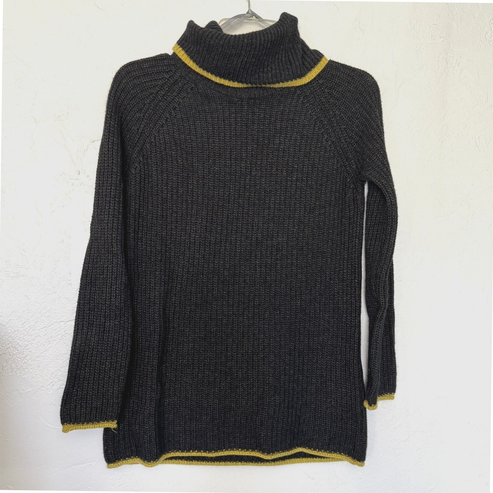 Bartolini Wool and Cashmere Blend Ribbed‎ Turtleneck Sweater Made in Italy XS